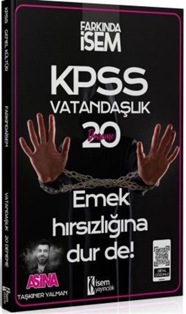 2024 Farkında İsem KPSS Aşina Vatandaşlık 20 Deneme - İsem Yayıncılık - Image 1