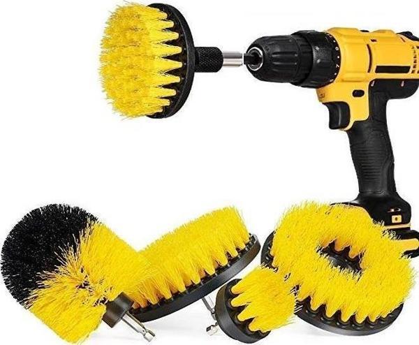 Banyo Küven Duşakabin Temizleme Çok Amaçlı Matkap Uyumlu Fırça Seti 5 Adet S/S - Image 1