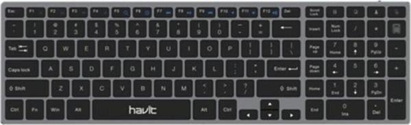 Havit KB263BT Kablosuz Bluetooth Klavye Uzay Grisi - Image 1