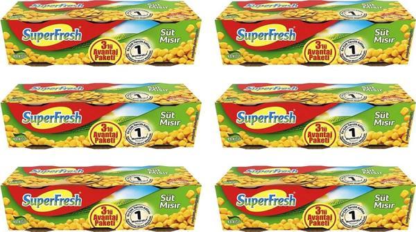 SuperFresh Mısır Konserve 3x200 gr 6 Adet - Image 1