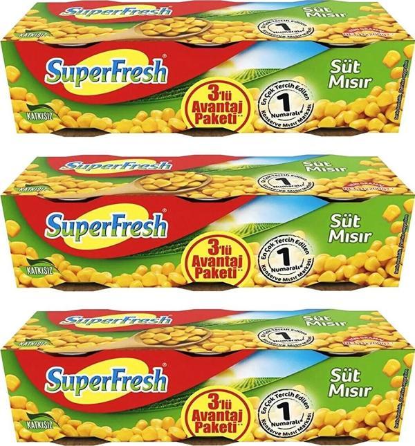 SuperFresh Mısır Konserve 3x200 gr 3 Adet - Image 1