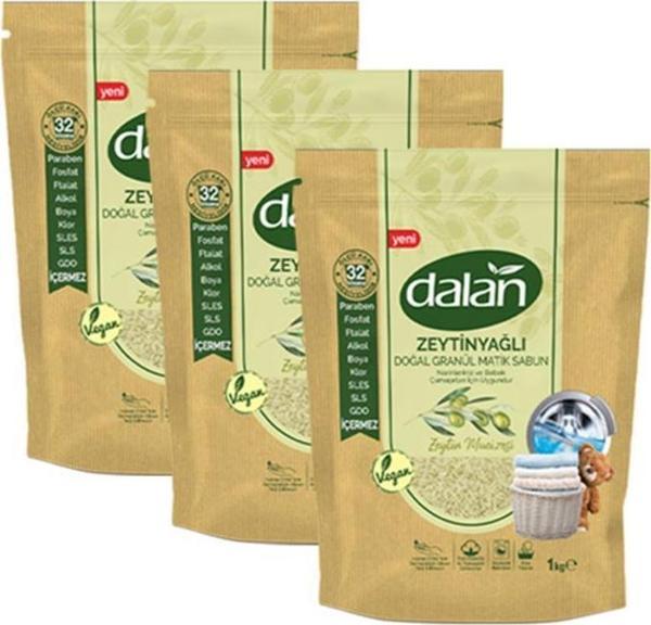 Dalan Zeytinyağlı Doğal Granül Sabun 1000 gr 3 Adet - Image 1