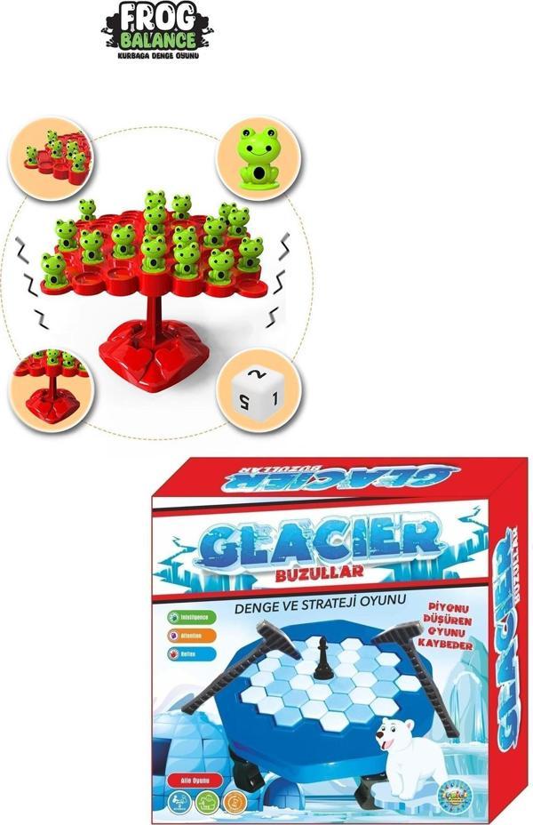 Kurbağa Denge Oyunu + Buz Kırma Oyunu Frog Balance Kutu Oyunu Eğitici Oyun Beceri Oyunu Oyun Seti - Image 1