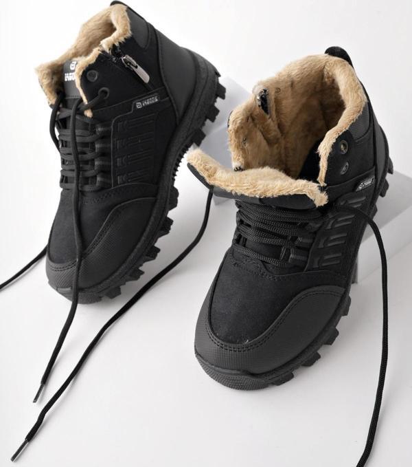 Muggo JOHANNA Garantili Bağcıklı İçi Kürklü Fermuarlı Unisex Outdoor Kışlık Bot - Image 1