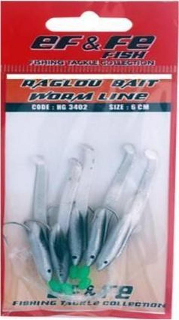 EFFE Raglu Bait Worm 6cm Kurt Çapari Gümüş HG3402 - Image 1