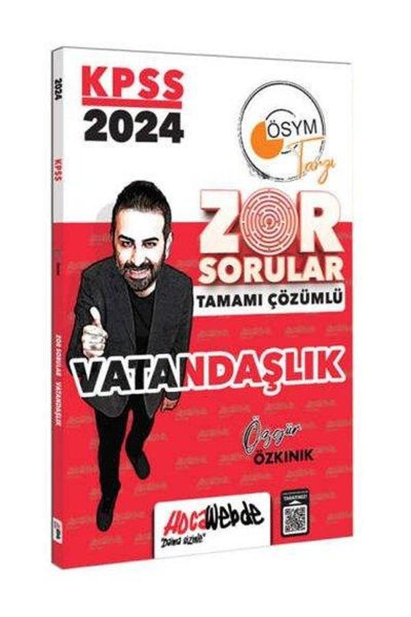 2024 KPSS GK Vatandaşlık Tamamı Çözümlü Zor Sorular - Hoca Webde Yayınları - Image 1