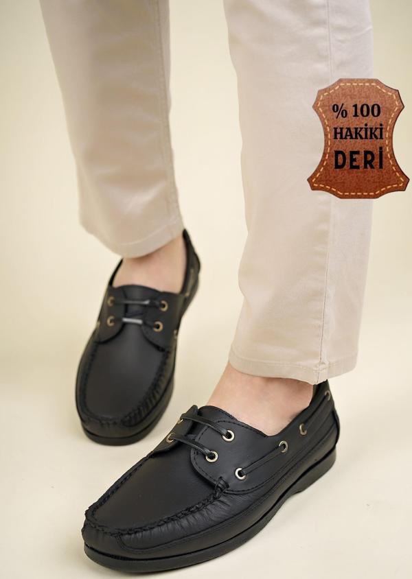 Muggo Dexter Garantili Hakiki Deri Erkek Günlük Klasik Casual Ayakkabı - Image 1