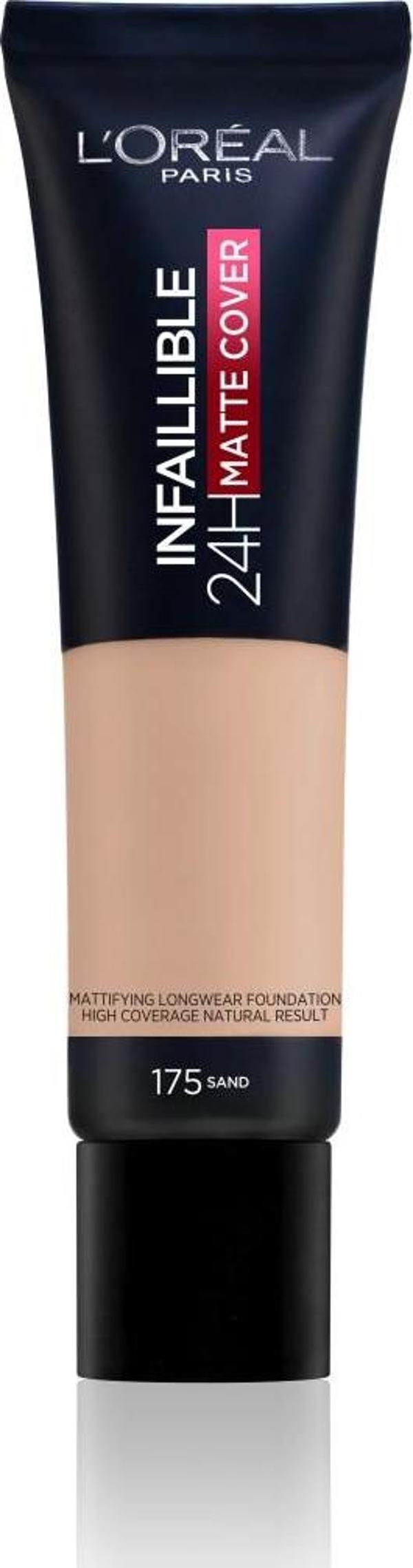 L'Oréal Paris Infaillible 24H Matte Cover Yüksek Kapatıcı Fondöten - 175 Sable/Sand - Image 1