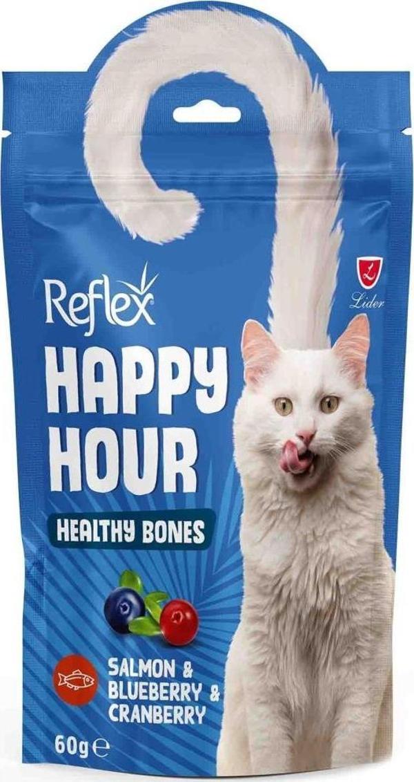 Reflex Happy Hour Sağlıklı Kemikler Somon Kızılcık Yabanmersini Kedi Ödül 60 gr - Image 1