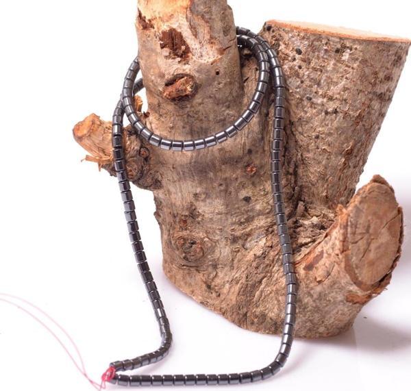 Kısa Silindir Hematit Taşı Dizi - 2,5 x 3 mm - Image 1