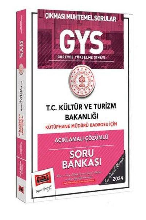 2024 GYS Kültür ve Turizm Bakanlığı Kütüphane Müdürü Kadrosu İçin Açıklamalı Çözümlü Soru Bankası - Yargı Yayınları - Image 1