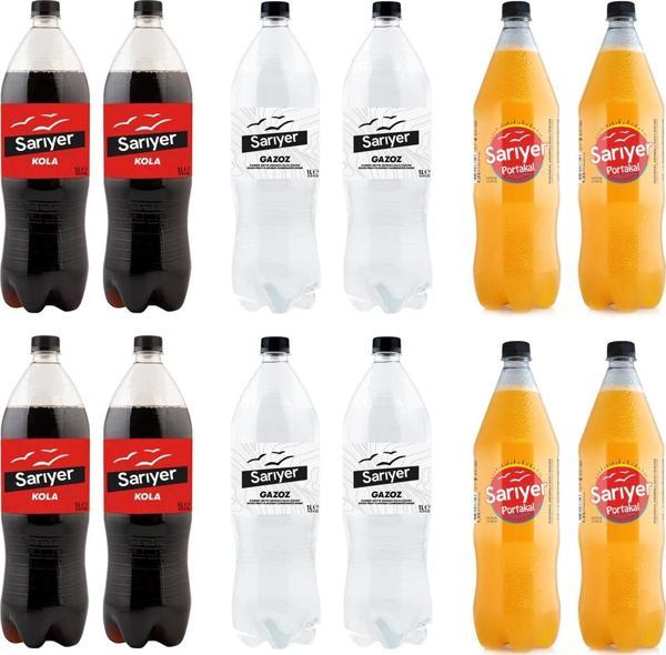 Sarıyer Kola-Portakal-Gazoz 12'li Karma Paket - Image 1
