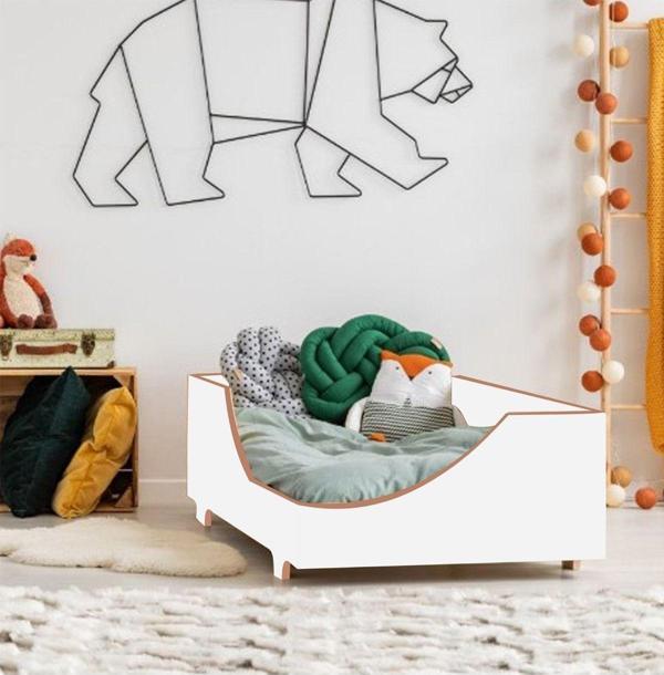 MiniWood Markaawm Montessori Çocuk Ve Bebek Karyola Bebek Beşik - Image 1