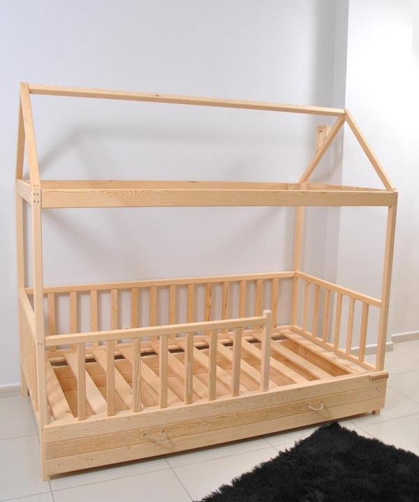 MiniWood Markaawm Montessori Çocuk Yatak Yavrulu Çekmeceli 90x190 Karyola - Image 1