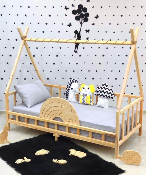 MiniWood Markaawm Montessori Yatak Nirvana Gökkuşağı Yıldızlı Karyola - Image 1