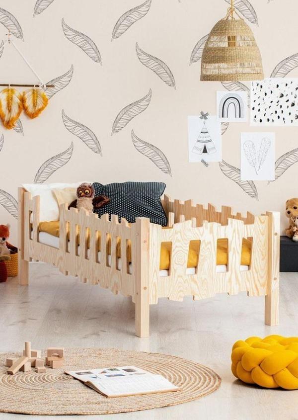 MiniWood Markaawm Doğal Çam Montessori Bebek Ve Çocuk Karyolası Jüpiter - Image 1
