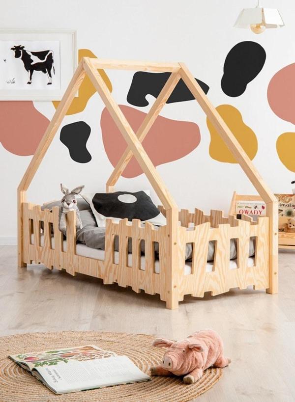 MiniWood Markaawm Montessori Yatak Bebek Yatak Korumalıklı Star - Image 1