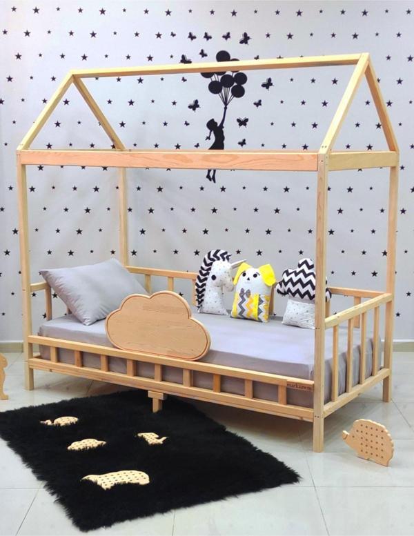 MiniWood Markaawm Montessori Yatak Bulut Karyola 90x190 Ahşap Yatak - Image 1