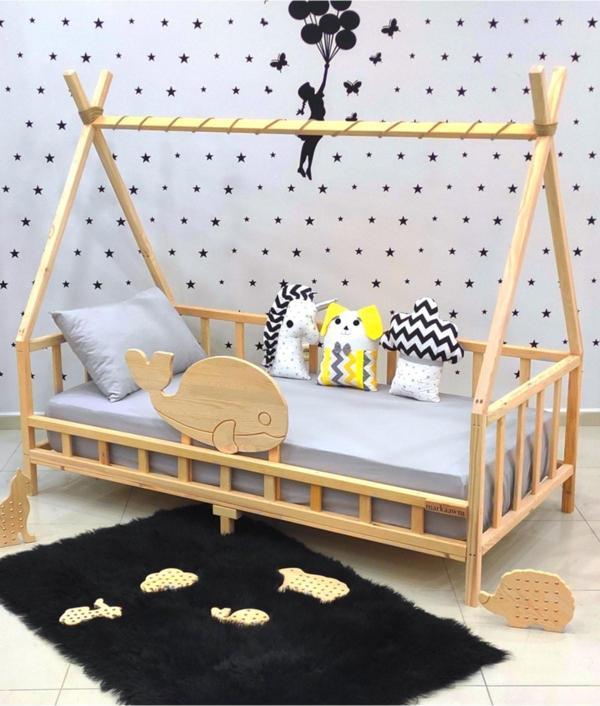 MiniWood Markaawm Nirvana Montessori Karyola Bebek Ve Çocuk Yatak Balina - Image 1