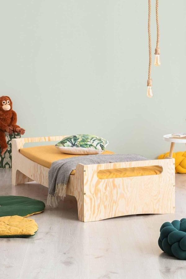 MiniWood Markaawm Montessori Yatak Çocuk Karyola Bebek Beşiği Ahşap Yatak - Image 1