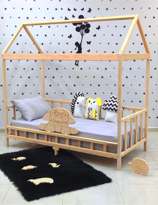 MiniWood Markaawm Doğal Çam Montessori Karyola Çocuk Ve Bebek Yatağı - Image 1