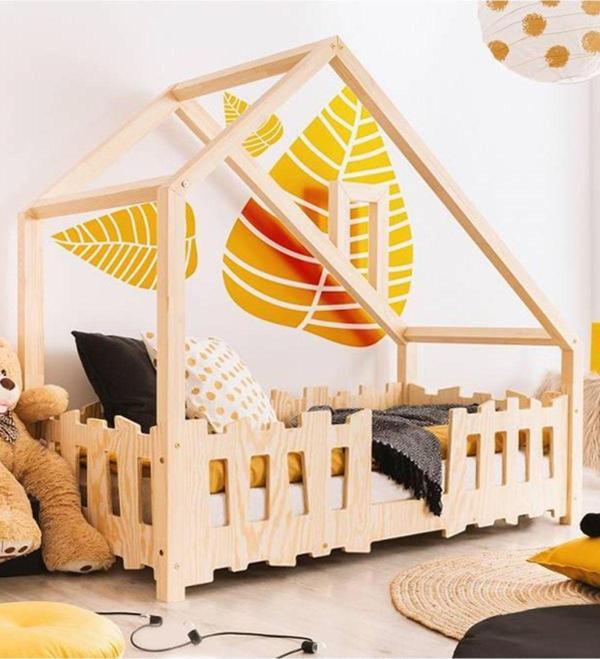 MiniWood Markaawm Galaxy Montessori Yatak Doğal Çam Çocuk Karyola - Image 1