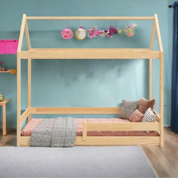 MiniWood Markaawm Montessori Bebek Ve Çocuk Karyolası Ahşap Yatak Funda - Image 1