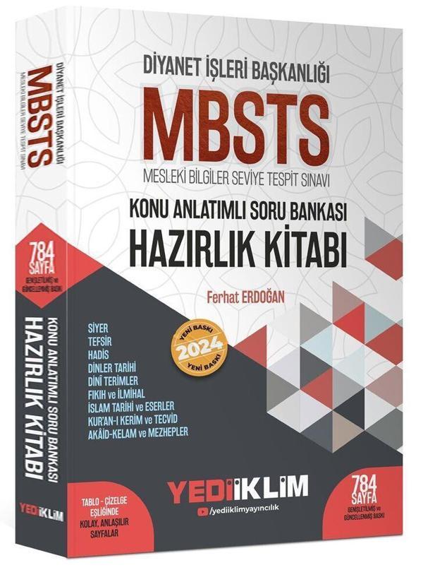 2024 Diyanet İşleri Başkanlığı MBSTS Konu Anlatımlı Soru Bankası Hazırlık Kitabı - Yediiklim Yayınları - Image 1