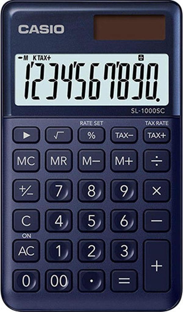 Casio Sl-1000Sc-Ny Cep Tipi 10 Hane Lacivert Hesap Makinesi - Image 1