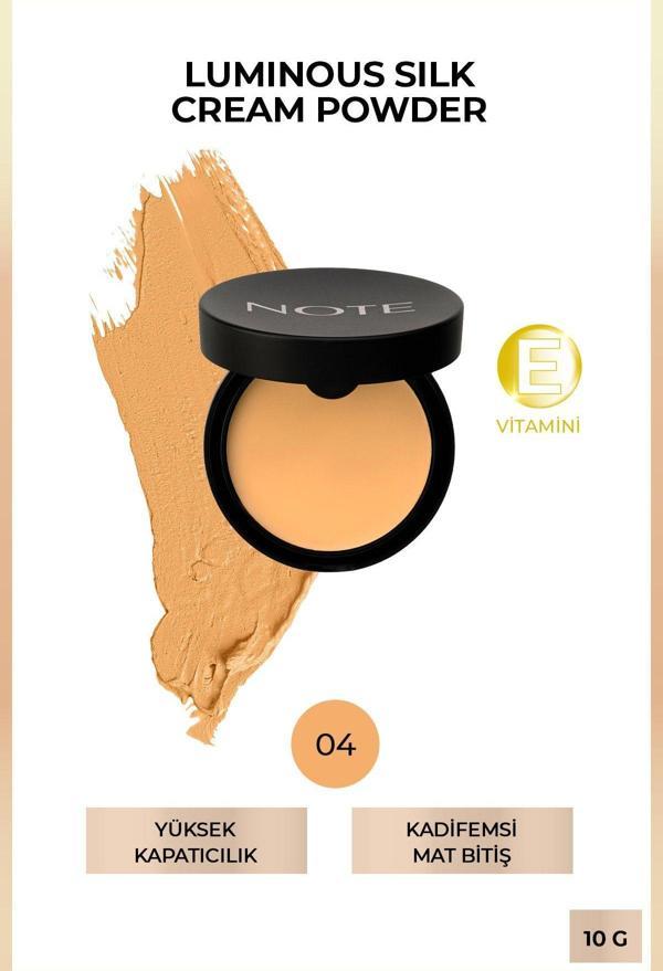 Note Luminous Silk Cream Powder 04 Sand Patakrem Pudra Fondöten - Image 1
