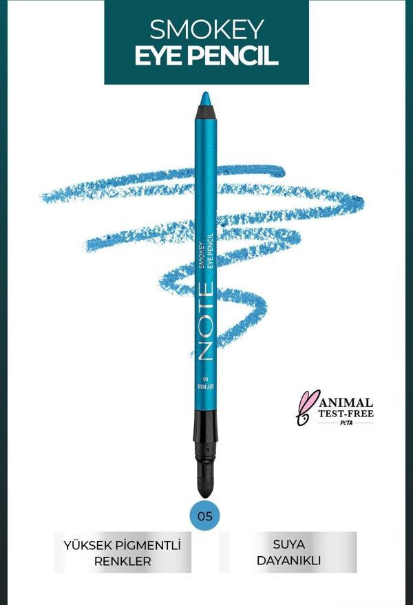 Note Smokey Eye Waterproof Aplikatörlü Göz Kalemi 05 Sky Blue - Gök Mavisi - Image 1