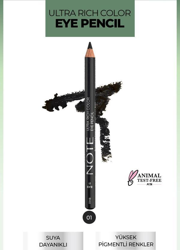 Note Ultra Rich Color Göz Kalemi 01 Black - Siyah - Image 1