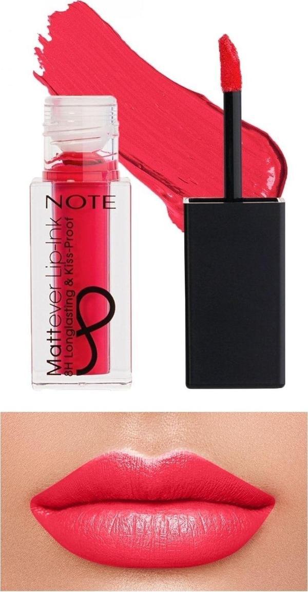 Note Mattever Lip-Ink Mat Ve Kalıcı Likit Ruj 11 Cherry Blossom - Pembe - Image 1