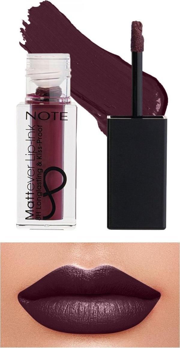 Note Mattever Lip-Ink Mat Ve Kalıcı Likit Ruj 16 Plum Queen - Mor - Image 1