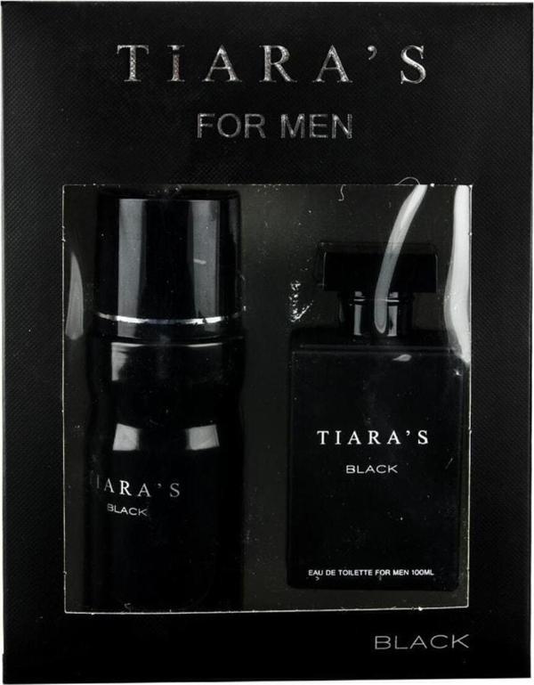 Tiaras For Men Black Edt 100Ml Body Mistt 150Ml Set - Image 1