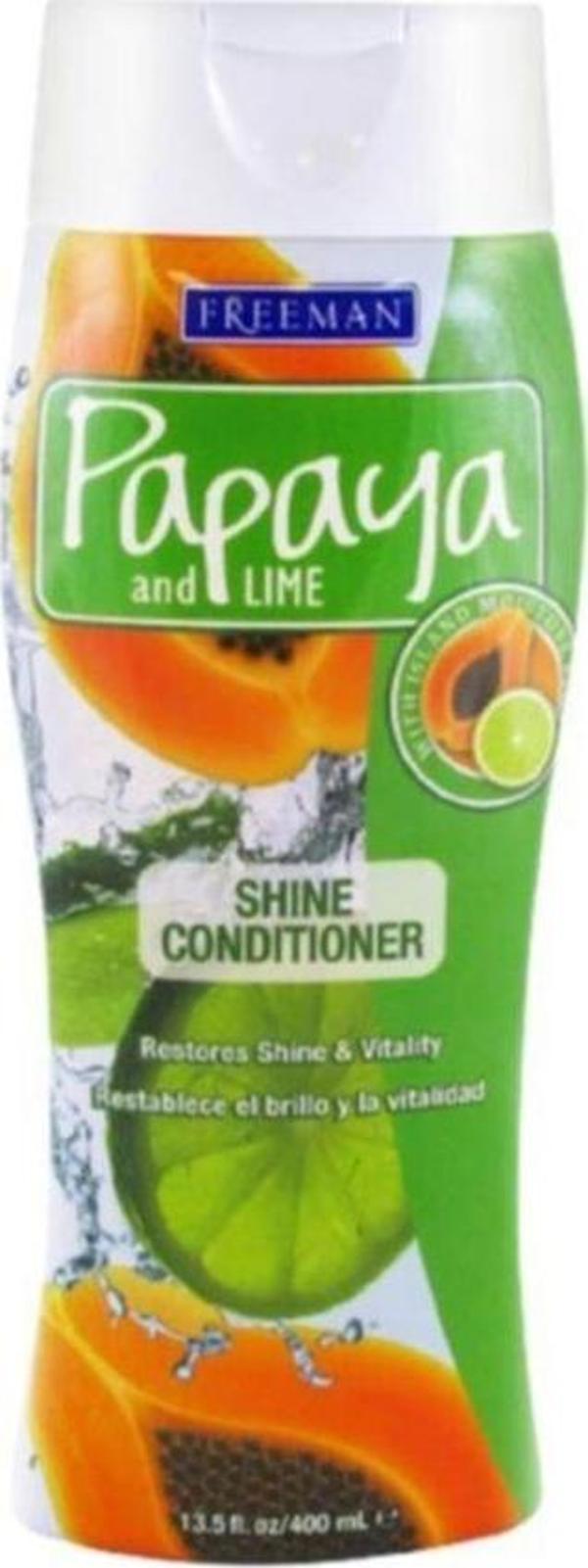 Freeman Papaya Lime Shine Conditioner 400Ml - Papaya Ve Limonlu Parlaklık Veren Saç Bakım Kremi - Image 1