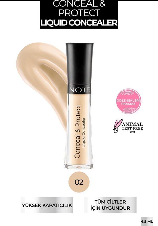 Note Conceal & Protect 02 Likit Concealer Göz Altı Kapatıcısı - Image 1