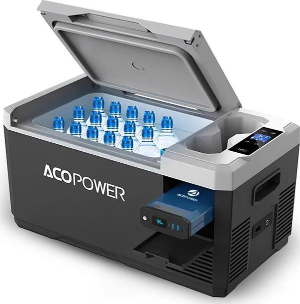 Acopower VX18 12/24/220Volt Akülü/Kablolu 18Litre Kompresörlü Outdoor Oto Buzdolabı + Powerbank + LED Lamba - Image 1