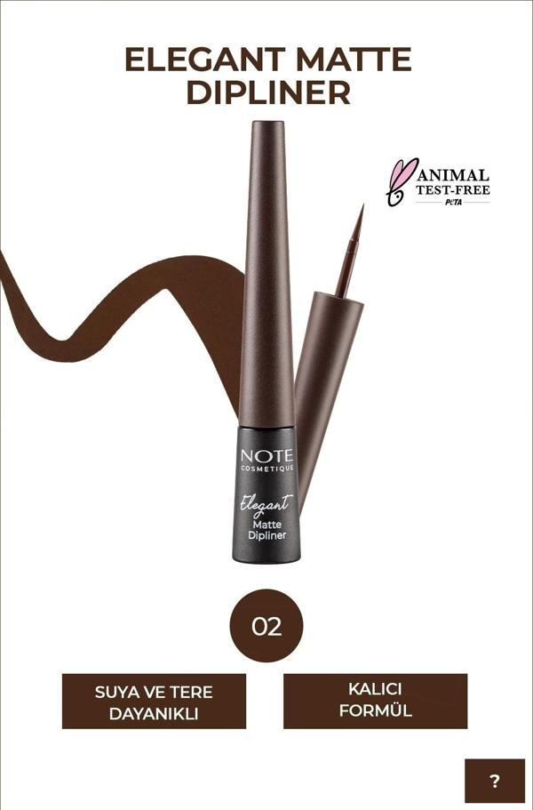 Note Elegant Matte Dipliner Waterproof Kahverengi 02 - Image 1