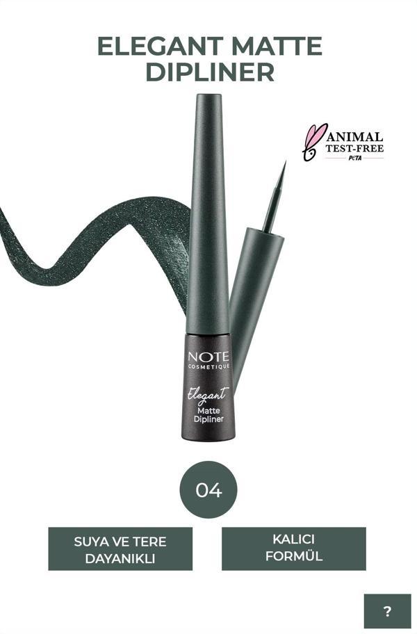 Note Elegant Matte Dipliner Waterproof Yeşil 04 - Image 1
