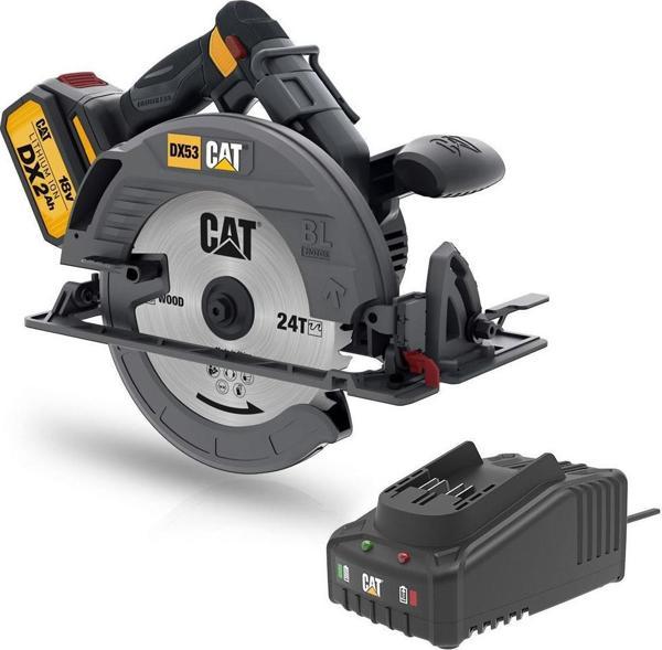 CAT DX53BC 18Volt 2.0Ah Li-ion 185mm Tek Akülü Kömürsüz Profesyonel Daire Testere - Image 1