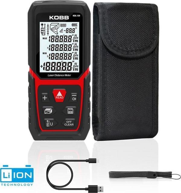 KOBB KBL120 120m Profesyonel Li-ion Şarjlı Lazer Metre - Image 1