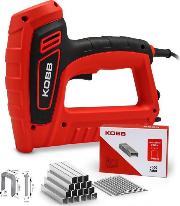 KOBB KBZ200 8-16mm Zımba ve 15-16mm Profesyonel Çivi Çakma Makinesi + 3000 adet Yedek Zımba ve Çivi - Image 1