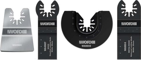 WORX WA5092 4 Parça Universal Metal, Ahşap Kesme ve Raspalama Aksesuar Seti - Image 1