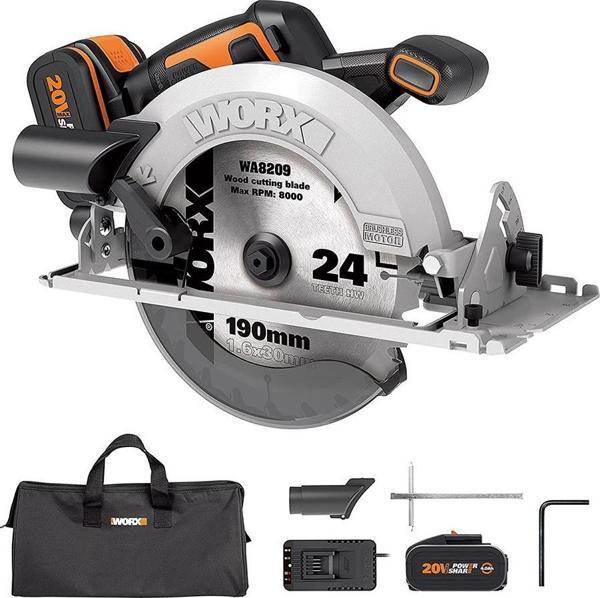 WORX WX520 20Volt 4.0Ah. Li-ion Kömürsüz Profesyonel Daire Testere - Image 1