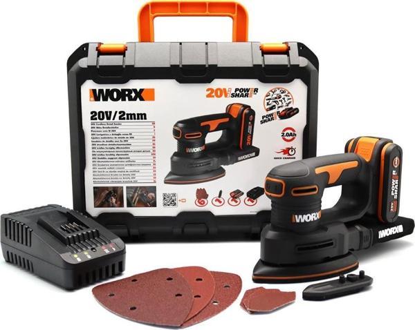 WORX WX822 20Volt 2.0Ah. Li-ion Şarjlı Profesyonel Üçgen Mouse Zımpara - Image 1