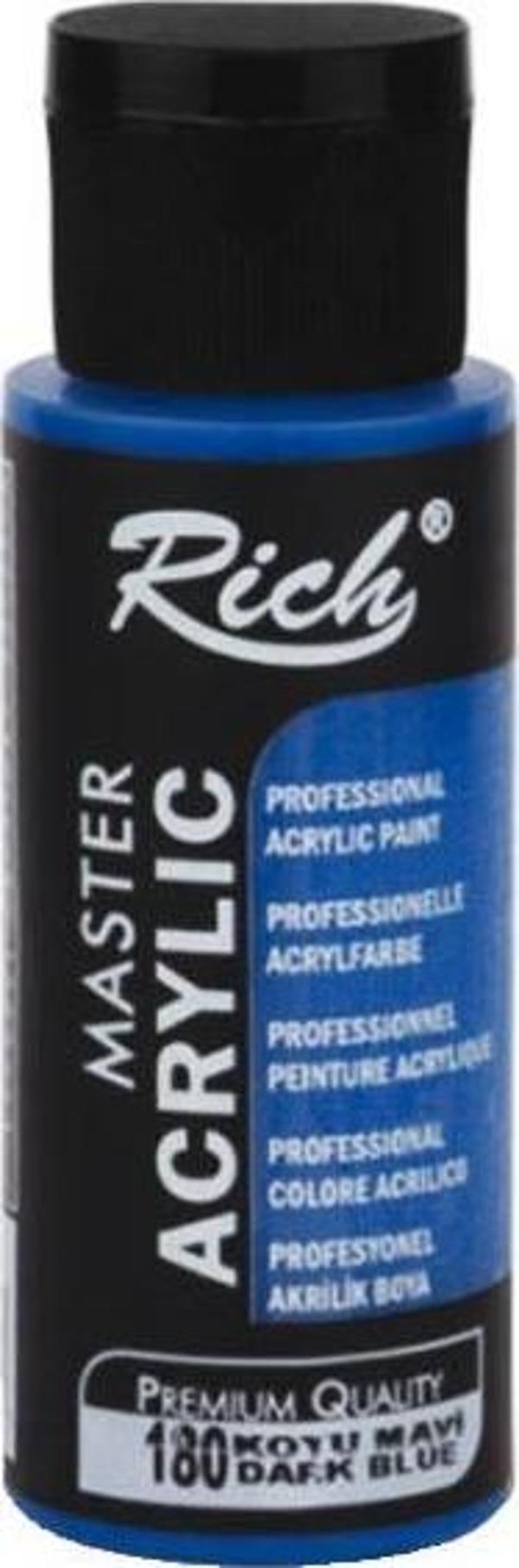 Rich Master Akrilik Boya Koyu Mavi 60cc - Image 1