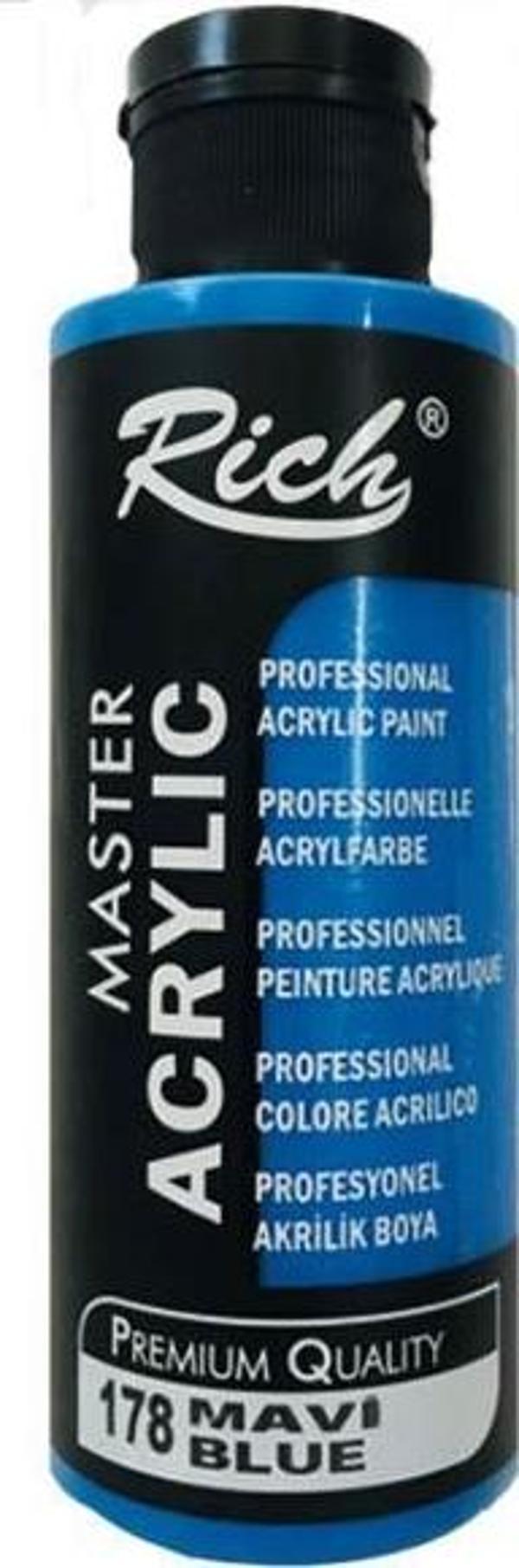 Rich Master Akrilik Boya Mavi 60cc - Image 1
