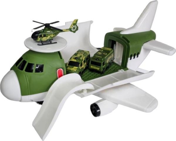 Heroes Toys Uçak Asker Seti ERN-2007,2 Araba 1 Helikopterli Oyuncak Set - Image 1