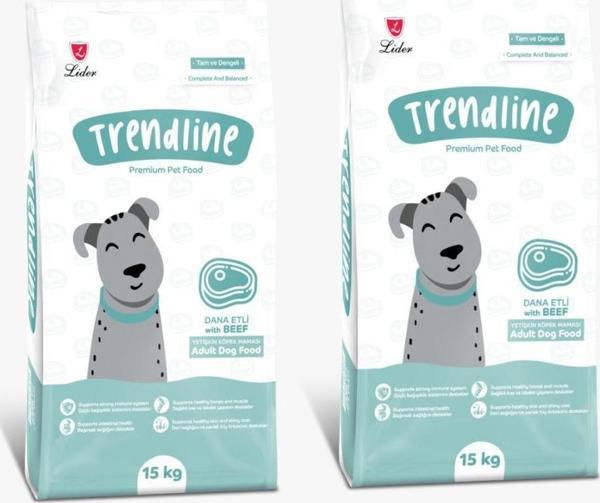 Trendline Dog Biftekli Köpek Maması 15 Kg 2'Li Set - Image 1